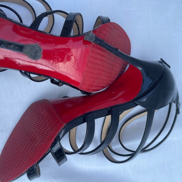 Christian Louboutin Mariniere Strappy High Heels Sandals - Picture 7 of 12
